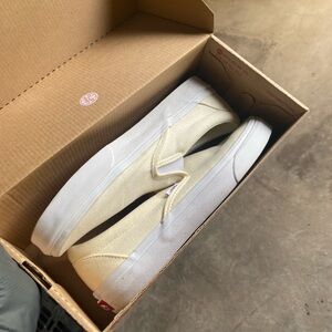 Vans Men's Off-White Slip-On Sneakers